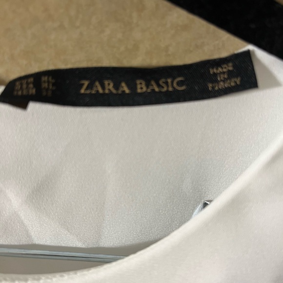 Zara Basic layered sleeveless white blouse - Picture 3 of 4